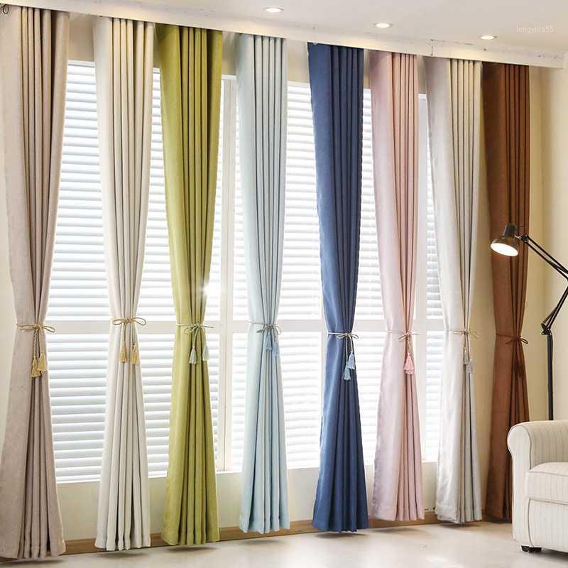 

100*260cm Made-up Modern Window Curtains High Blackout Heat Noise Insulation For Living Room Bedroom Hotel Decorative Draperies1, 1 x 2.6 m blue