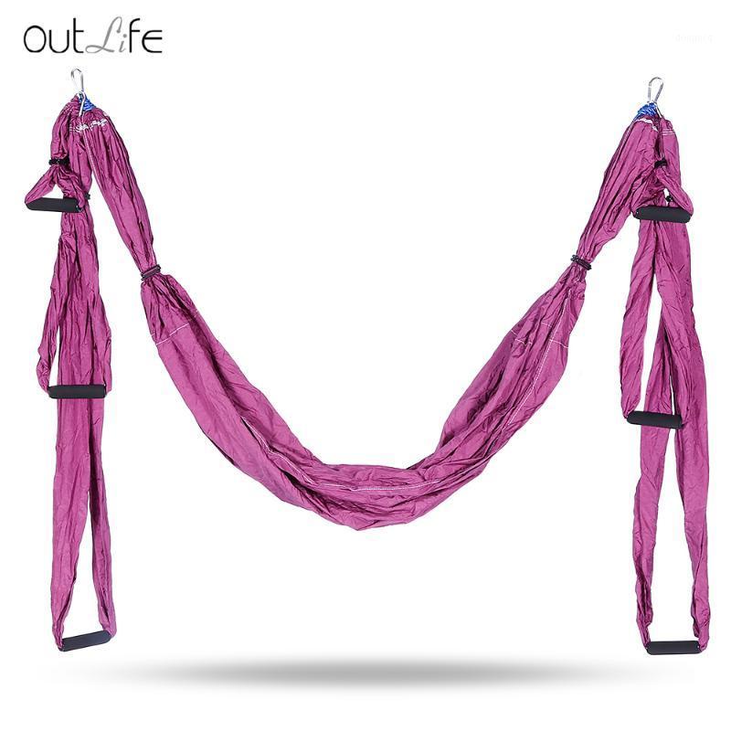 

Outlife Anti-Gravity Aerial Yoga Belts Yoga Hammock Parachute Fabric Decompression Inversion For Fitness Body Building1, Pink