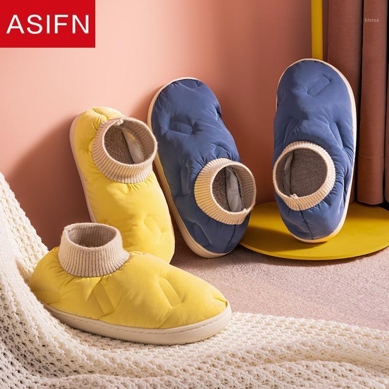 

ASIFN Winter Fur House Women Slippers Cute Solid Bedroom Couples Shoes Warm Home Plush Ladies Furry Slides Zapatos De Mujer1, Yellow