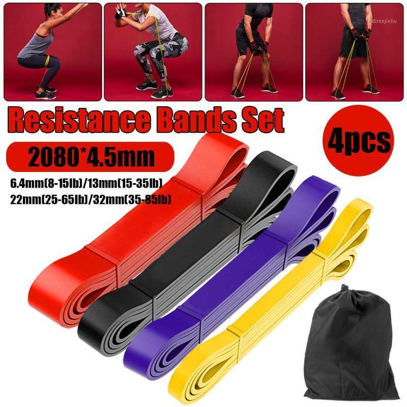 

4pcs Set Pull Rope Yoga Resistance Bands Rubber Loops Strength Pilates Fitness Gum Equipment Elastic Bands Fitness Training Gym1