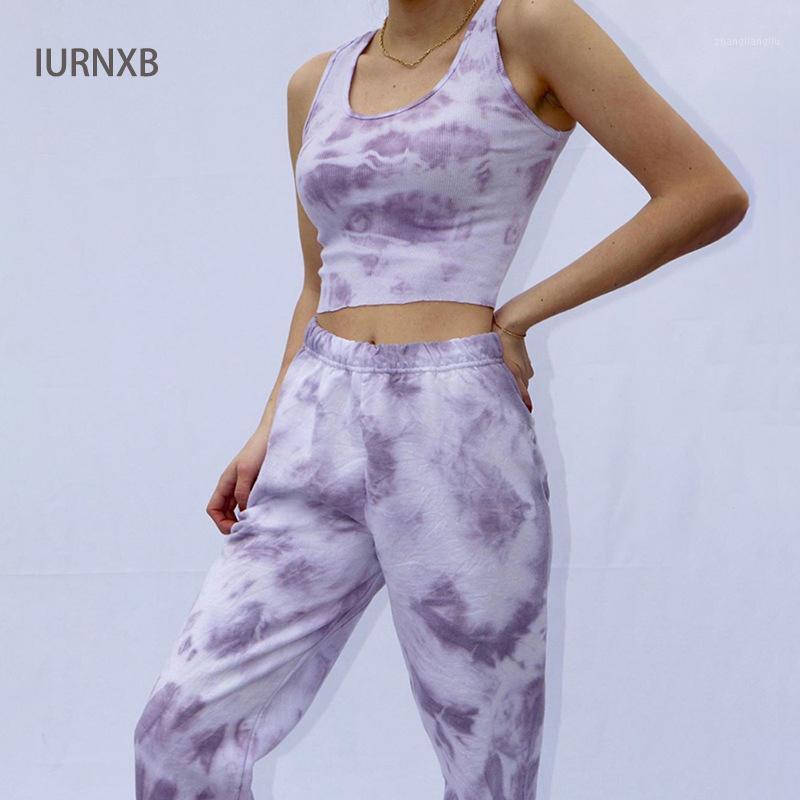

Yoga Suit Women 2 Piece Sport Gym Clothes Sleeveless Vest Top T-shirt High Waist Leggings Set Summer Sportswear1, Blue