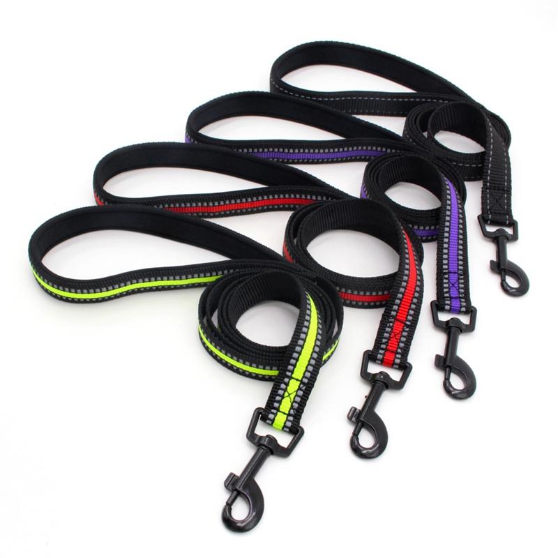 

Dog Leash Reflective Soft Padded Mesh Ribbon Nylon Walking Training Dog Leads Stock Running Pet Leash Pet Collar Accessories