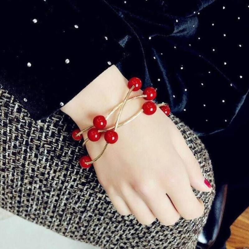 

Bohemia Multilayer Charms Bracelets & Bangles for Women Korea Simulated Pearl Beads Bracelets & Bangles Fashion Female Jewelry