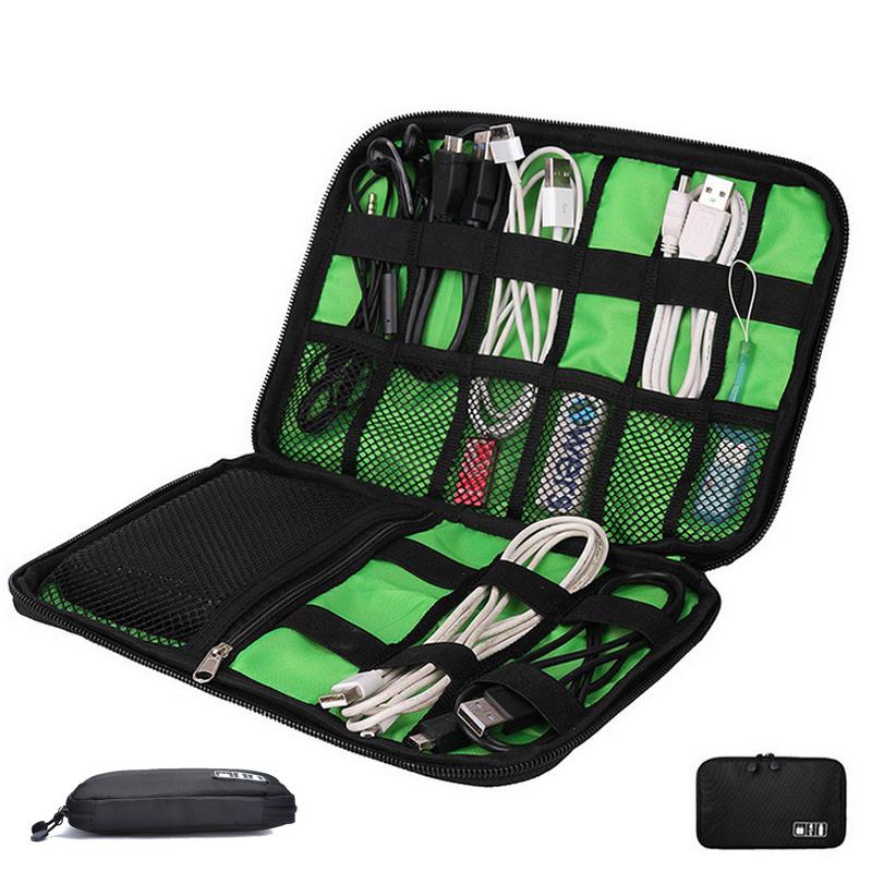

Zipper Storage Pouch kit Case Travel Cable Bag Portable Digital USB Gadget Organizer Charger Wires Cosmetic 5 Colors