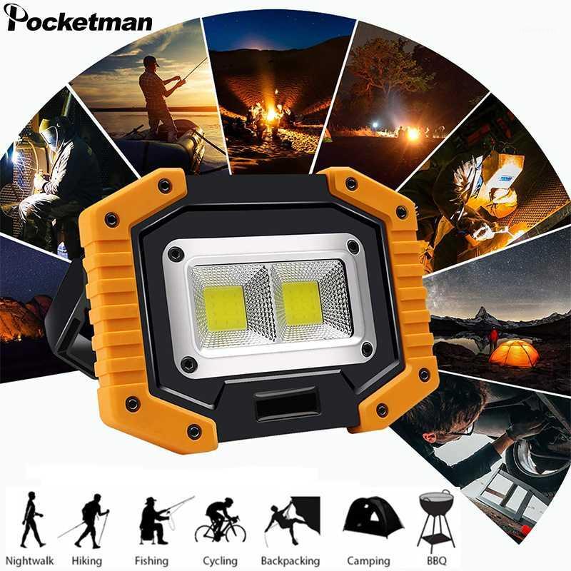 

120W Portable Led Spotlight 5000lm Super Bright Rechargeable COB Work Light For Camping Outdoor Led Lamp By 186501
