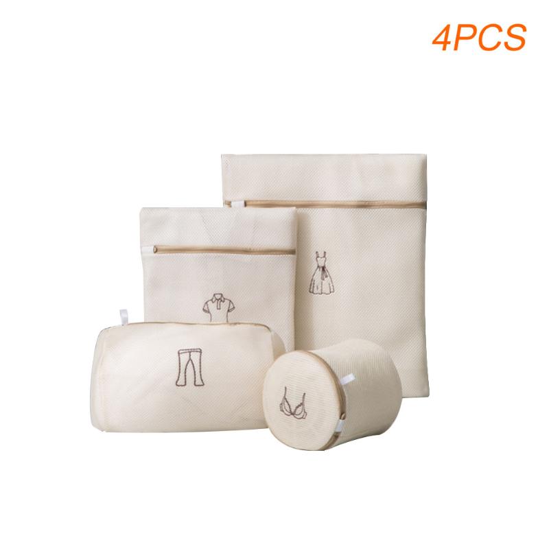 

Bra Lingerie For Washing Machine Socks Delicates Underwear With Zipper Laundry Bag Hanging Fine Mesh Garment Reusable Embroidery