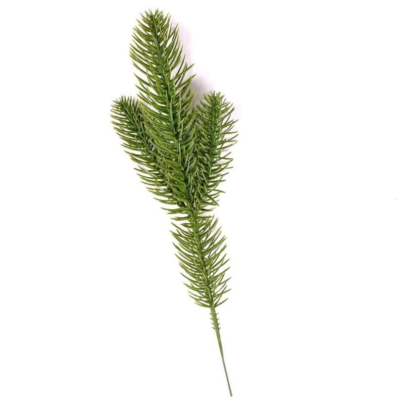 

1pc Fake Pine Branch Simulation Plant Artificial Flower Needle Pine Accessories Decoration Green Needle Plant Trident E7N5