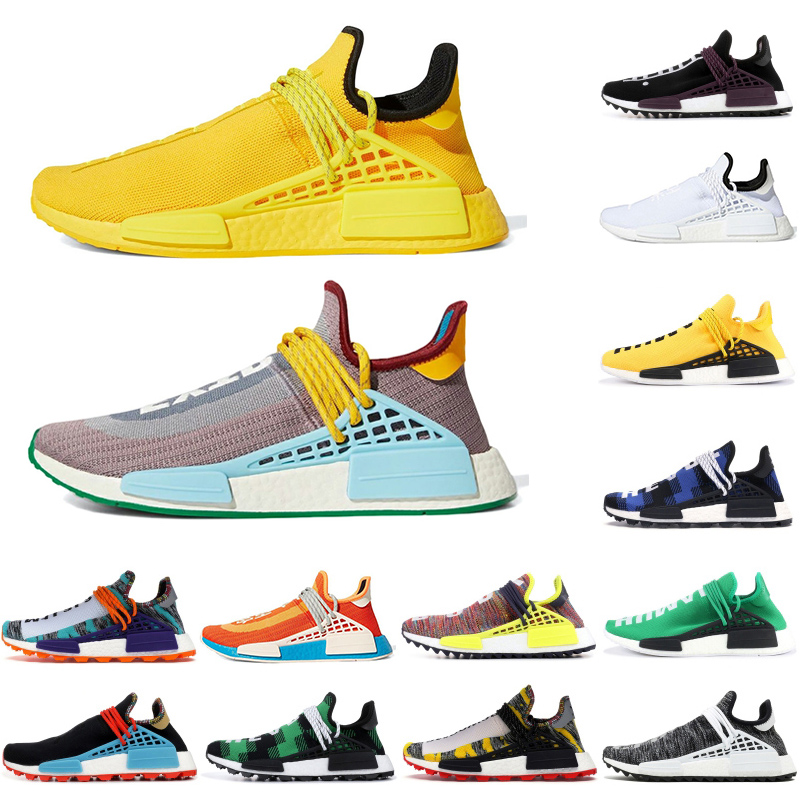 

2021 HU Pharrell Extra Eye Mens Human Race BBC red Bold Orange Running Shoes Williams Solar Pack Inspiration Solar sports runner Sneakers, 5 white