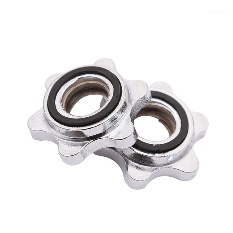 

4PCS Inner Diameter 2.5cm Anti-Slip Spin-Lock Collar Screw Casting Iron Hex Security Nut Buckle For Barbell Dumbell Fitness1, Silver
