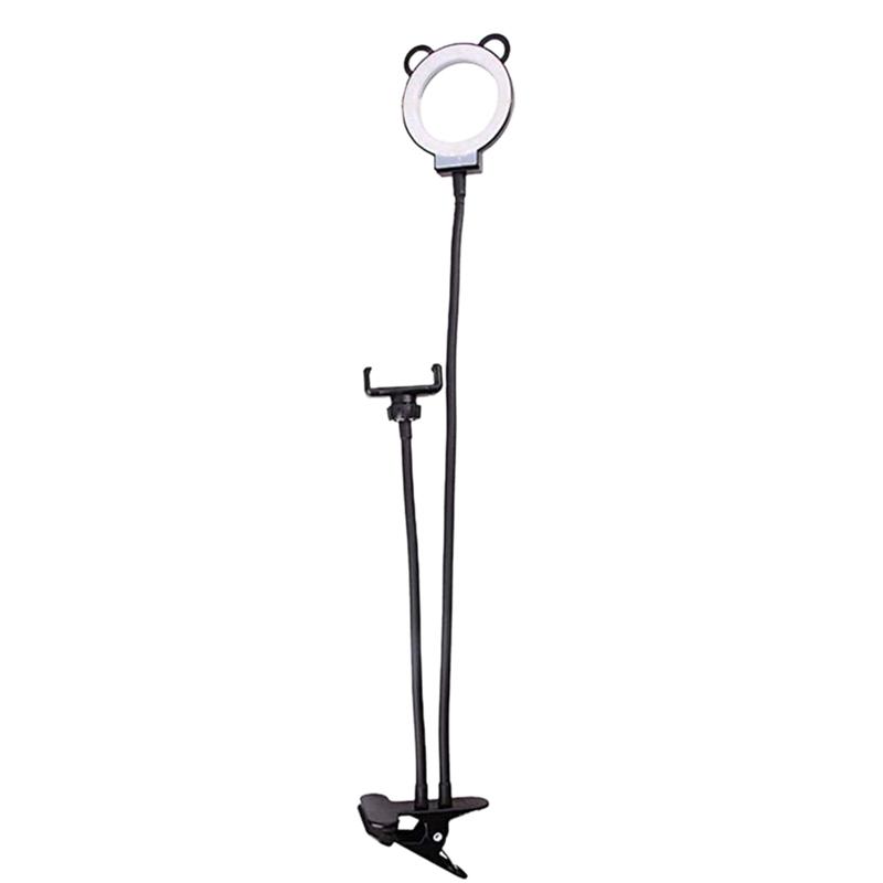 

Ring Light Dimmable USB Selfie Fill Light with 65cm Gooseneck Stand & Cell Phone Stand for YouTube Live Makeup Studio