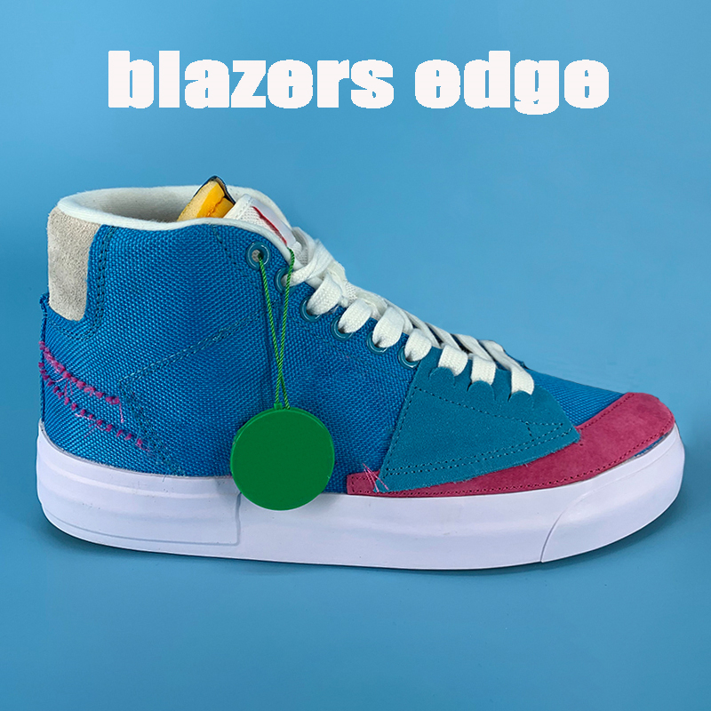 

2021 new blazers edge mens casual shoes hack pack blue fuschia Aqua Obsidian Mist white fashion men women sneakers US 5.5-11, Hack pack white