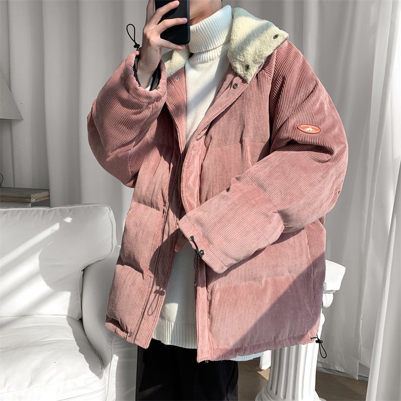 

2021 Men's Casual Oversize Warm Parkas Winter New Thickened Korean Streetwear Men Hooded Printed Coats Clothing 6mui, Blue