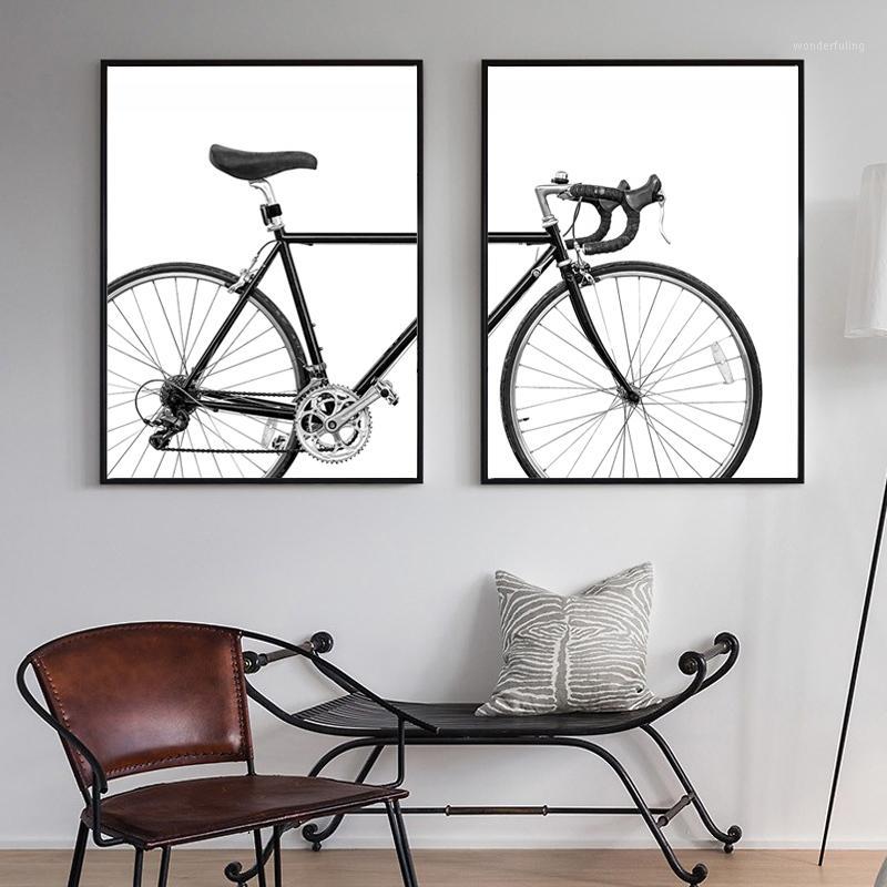 

SURELIFE Minimalist Bike Print Bicycle Wall Art Canvas Paintings Black And White Nordic Scandinavian Poster Pictures Home Decor1