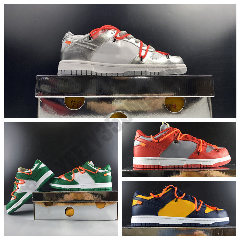 

2020 OG shoelace low silver green red yellow desginer Skateboard Shoes Men Women Fashion Comfortable Trainer Sneakers CT0856- 800, Yellow and blue