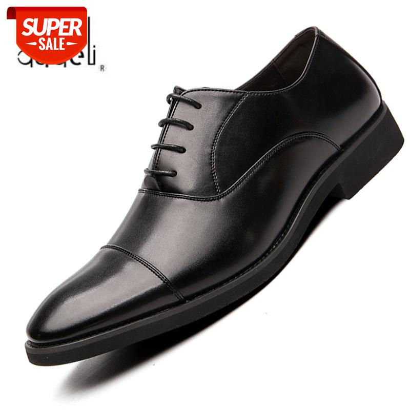

Luxury Business Oxford Leather Shoes Men Breathable Rubber Formal Dress Shoes Male Office Wedding Flats Footwear Mocassin Homme #yL6B, Black