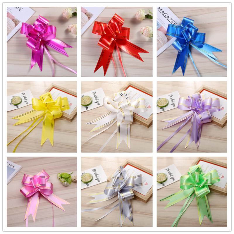

10ps/lot Pull Bows Gift Ribbons Christmas Gift Wrap Birthday Party Decor Valentines Wedding Car Decoration Party favors Supplies