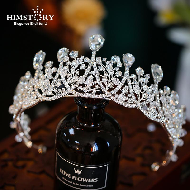 

Hair Clips & Barrettes HIMSTORY Baroque Handmade Crystal Princess Crowns For Queen Rhinestone Tiaras Diadem Wedding Bridal Accessories