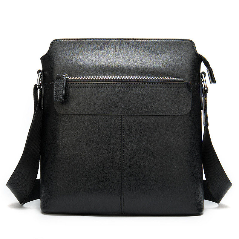 

2020 Leather Mark Real Male Shoulder Bag Casual Designer Mini Tote Messanger Multi-compartment Purse Ddm8, Black