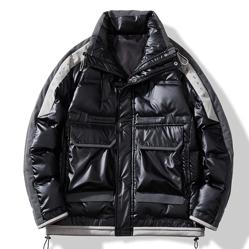 

Men's Winter Down Jacket Men Hot 2020 New Zipper Casual Coat Windbreaker Coat Hip Hop Warm Parka puffer Jackets For Men Style, Blank jacket men