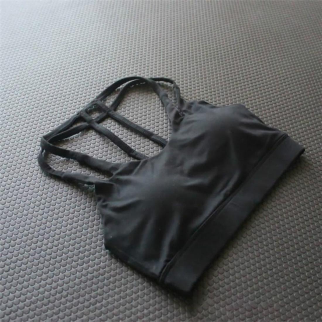 

Women Sport Bras Double Bandeau Gym Underwear SizeFree Size ColorBlack