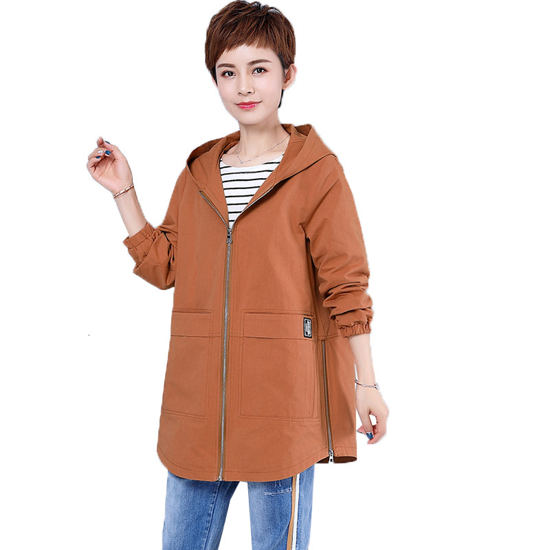 

2021 Blouse New Spring with Outerwear Loose Plus Size 6xl Female Solid Color Coat Tops Sjd2, Black