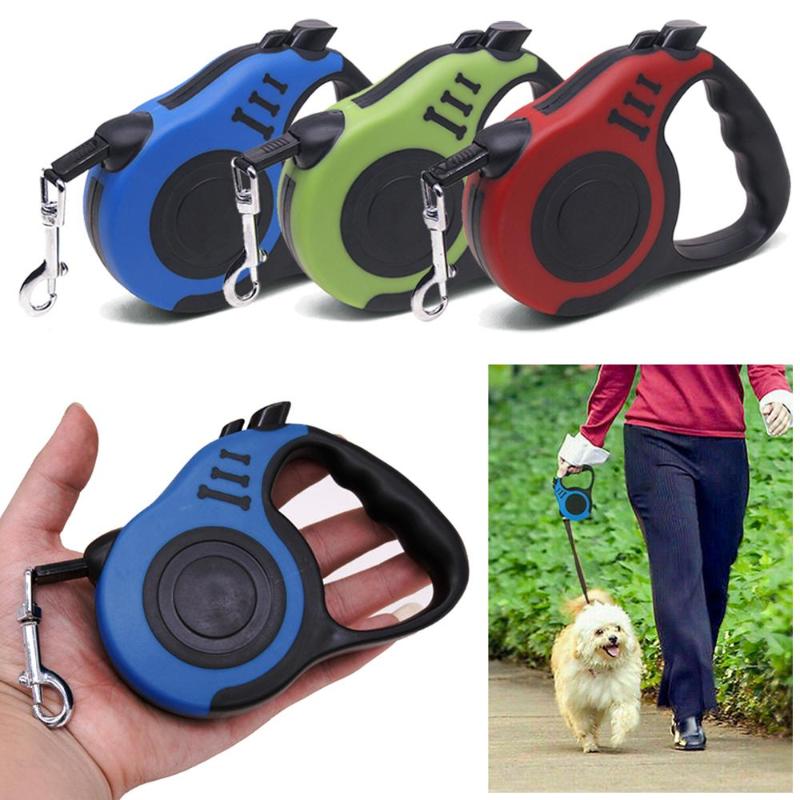 

5M Durable Leash Automatic Retractable Nylon Cat Lead Extending Puppy Walking Running Lead Roulette For Small Medium Dogs