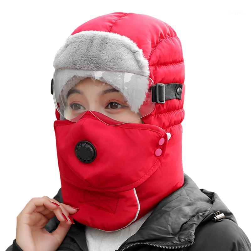 

Winter Warm Ushanka Hat Waterproof Bomber Hat Windproof Thermal Fur Trapper Cap with Face Mask Glasses for Men Women1, Yellow no glasses