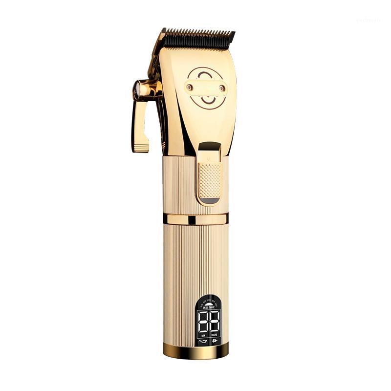 

gold metal barbershop cutter hair cutting machine haircut Cordless hair clipper trimmer 100-240V cut electric rechargeable1
