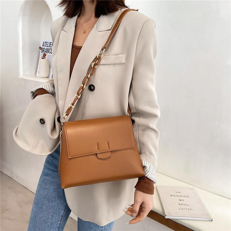 

Shoulder Bag For Women New Youth Crossbody Bag PU Leather Brown Female Designer High Quality Bags Youth For Work Solid Color, White