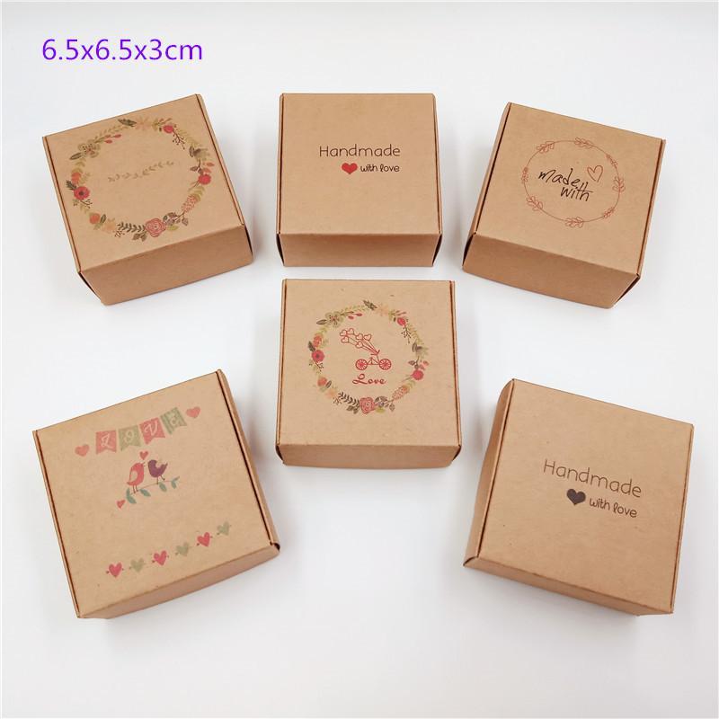 

50 pcs 65*65*30mm Kraft Paper Aircraft Gift Boxes Handmade Soap Packing Box Jewelry/Cake/Handicraft/Candy Storage Paper Boxes1