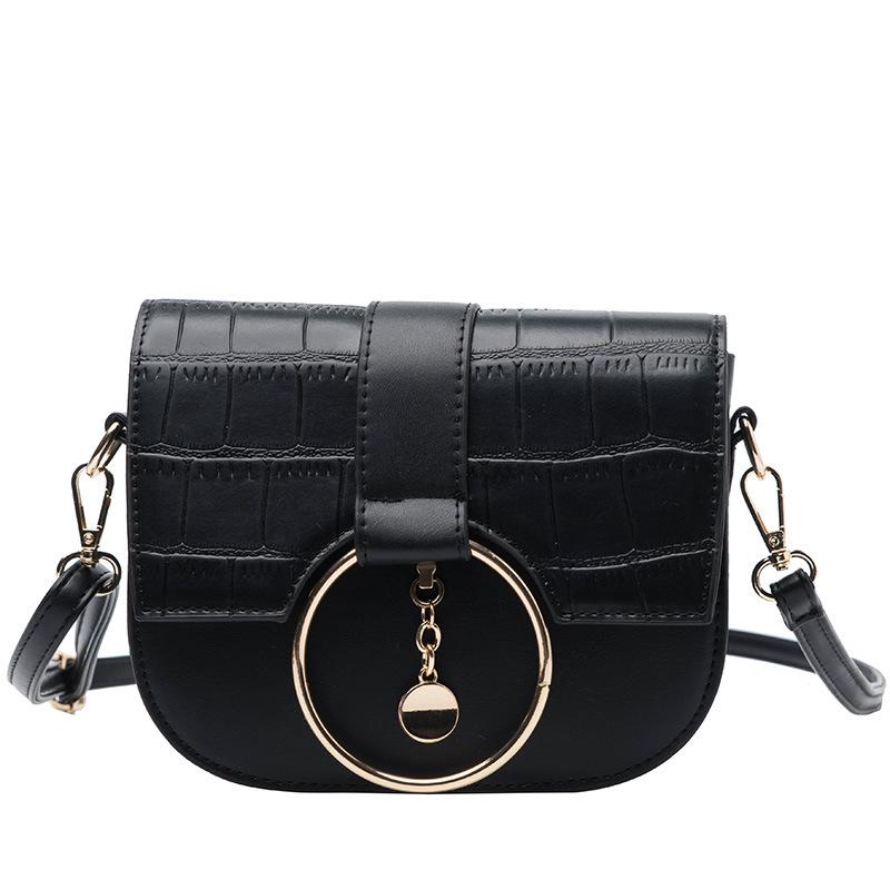 

PU Leather Women's Saddle Handbags 2021 New Luxury Crossbody Bags For Women Travel Shopping Crossbody Bags For Women, Black