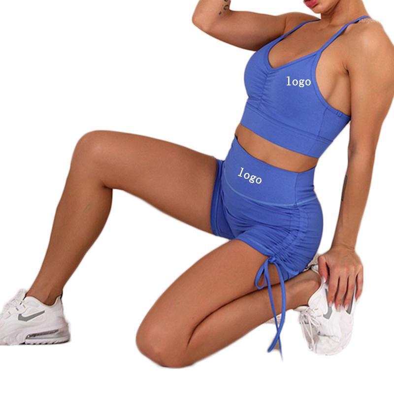 

custom logo Wholesale 2021 new sportswear Fitness & Yoga Wear gym wear sport shorts yoga set Seamless athletic1, Black