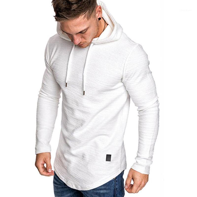 

2020 Men Running Hoodies Fashion Autumn Winter Casual Top Lightweight Long Sleeve Pullover Hooded Sweatshirt Solid Color T-shirt1, Black