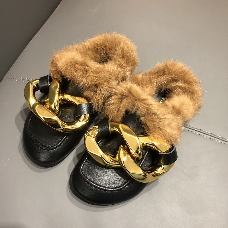 

2021 Autumn and Winter New Stuffed Sock-slippers Thick-soled Woman Pedal European Dollar Single Shoes CNG1, Black