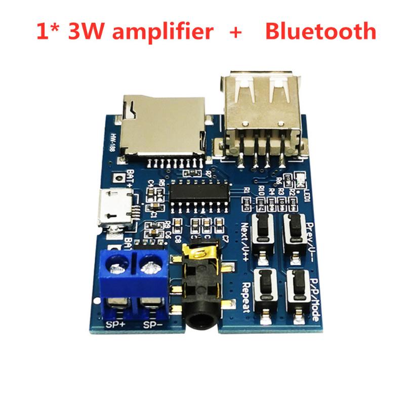 

ARuiMei DC 3.7V-5V mp3 module bluetooth comes with power 1* 3W mp3 decoder TF card U disk decoding player