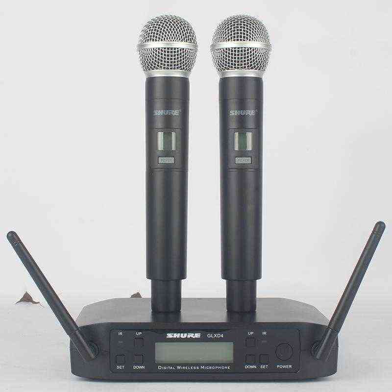 Microphone Wireless GLXD4 Professional System UHF Mic Automatic Frequency 60M Party Stage Church Dual Handheld Microphones W220314-image-756771653