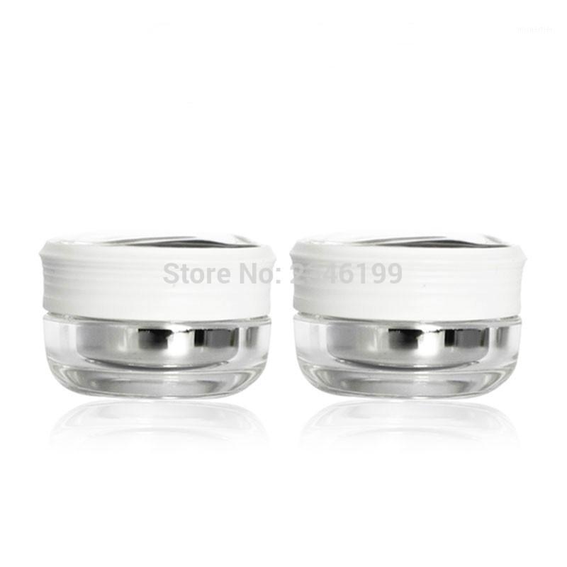 

Empty Acrylic Cream Jar 5g Sliver Double Layer Cream Jar 15g Acrylic Yellow Cosmetic Container Empty Green 5g 50pcs1