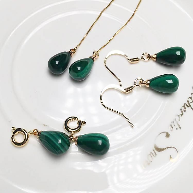 

Dangle & Chandelier 10*7MM Natural Malachite Earrings Drop Women Jewerly Earring Charms Luxury Jewellery Jewelry, Silver