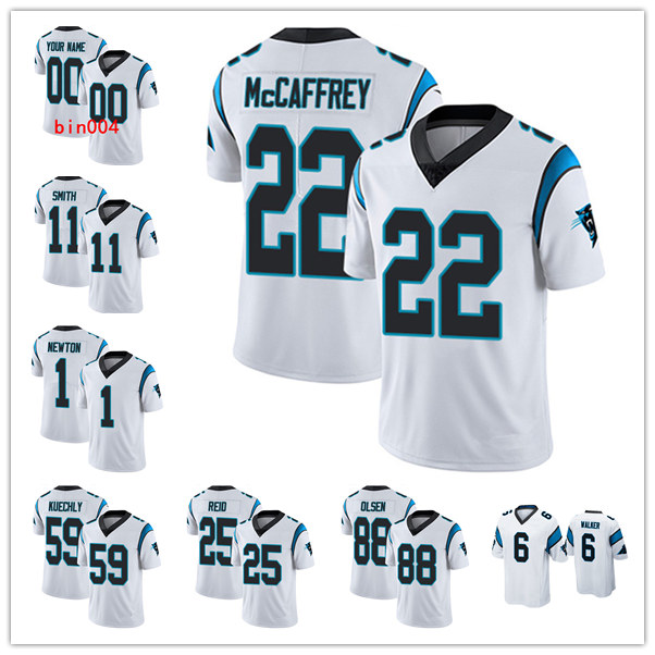 

Carolina''Panthers''MEN WOMEN YOUTH Christian McCaffrey Teddy Bridgewater Limited p.j. walker Jersey Football White Vapor Untouchable