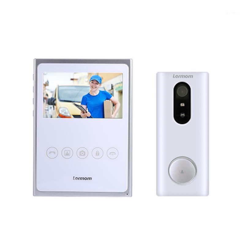 

Lermom 4.3 inch 2.4G wireless GSM system video intercom Colour TFT LCD screen support unlock video doorbell for house1