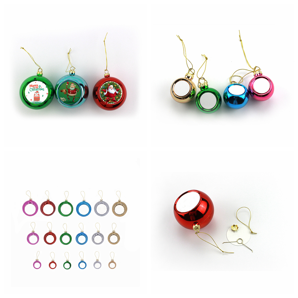 

Sublimation Christmas Ball Diameter 4cm/6cm/8cm Blank decor for Transfer Printing Heat Press DIY blank Xmas Gifts favor FFA4492
