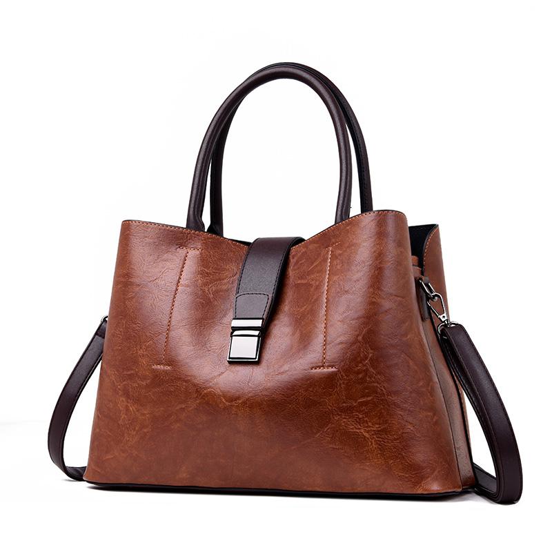 

2021 New Fashion Shoulder Bags for Women High Quality Leather Messenger Handbag Lady Retro Elegant Top-Handle Tote Crossbody Bag, Purple