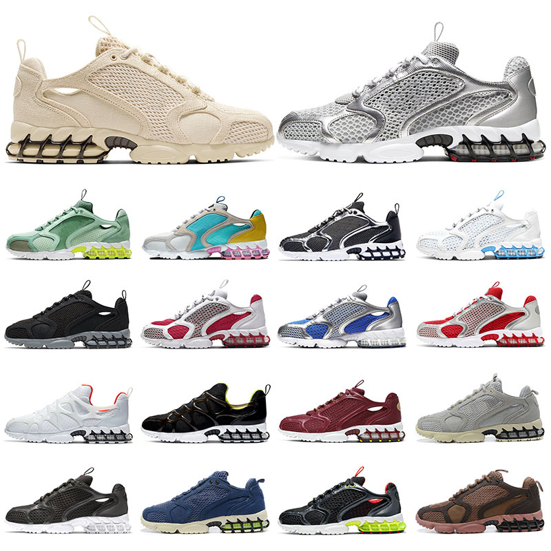 

Fashion Mens Sneakers Zoom Spiridon Caged 2 Running Shoes FOSSIL Pistachio Grey Lemon Venom Metallic Silver Pure Platinum Womens Sports, 10 lemon venom