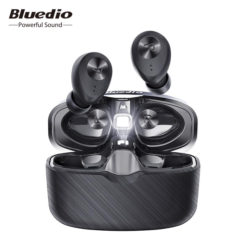 

Bluedio fi Bluetooth earphone TWS wireless earbuds APTX waterproof Sports Headset Wireless Earphone in ear with charge box, Black