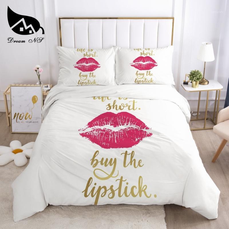 

Dream NS Black Gold India Bohemia Bedding Home Textiles Set King Queen Bedclothes Duvet Cover Bedding Set roupa de cama1, Kiss 006-black-d