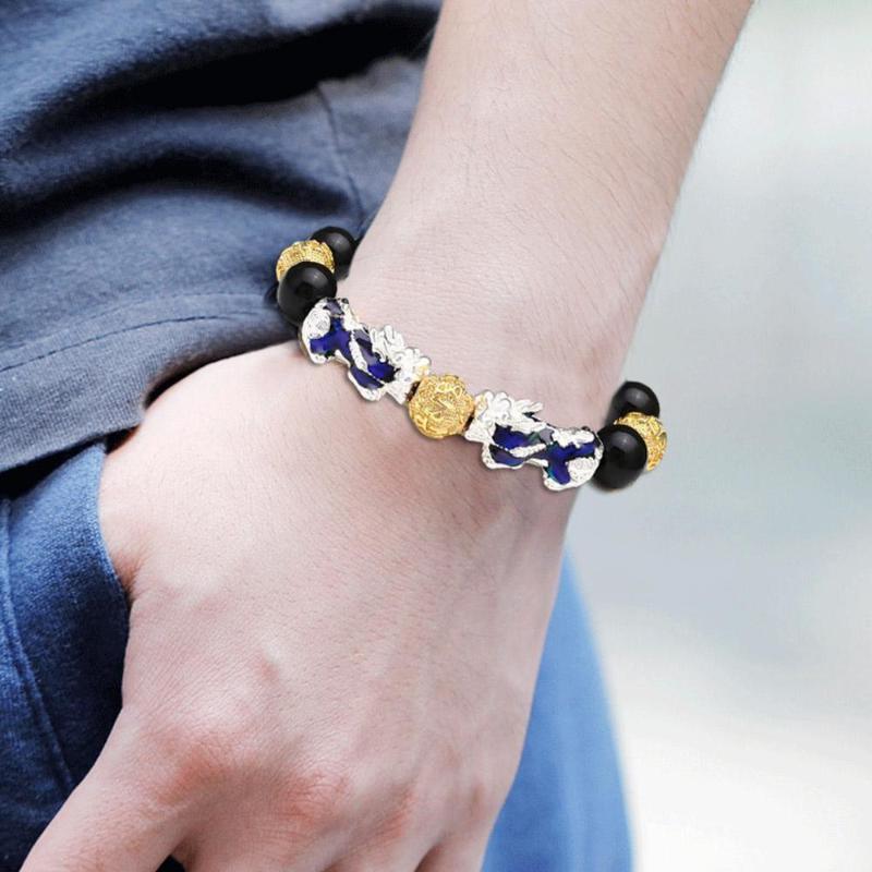

PIXIU Bracelet for Men Beads Bracelet Bring Lucky Brave Wealth Feng Shui Bracelets Gift Amulet Jewelry Color Changing