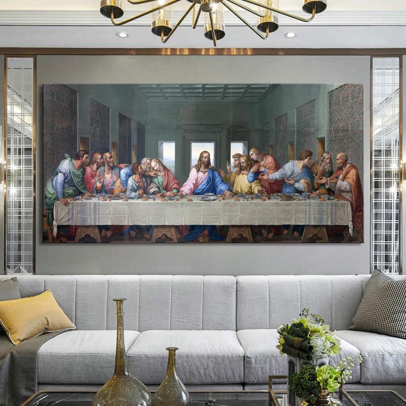 

Leonardo Da Vinci's The Last Supper Posters and Print Wall Art Canvas Painting Famous Painting Art for Living Room Cuadros Decor1
