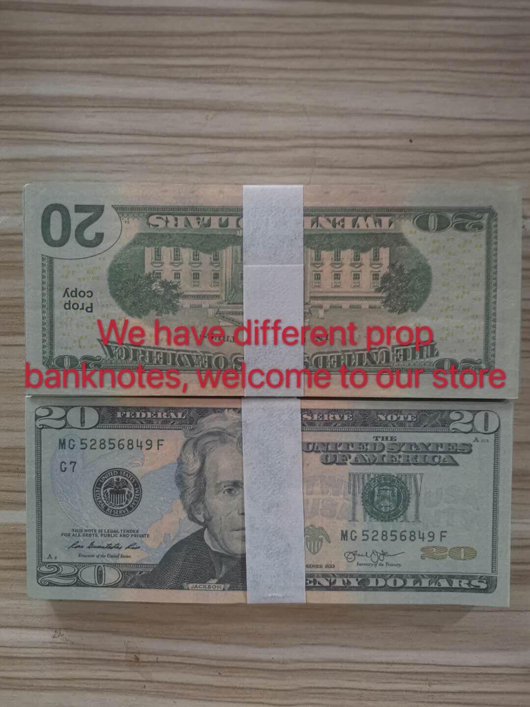 

Sales Dollar 20 Prop Movie Money Banknote Money Gifts Party US Hot Bar Fake Prop Games Collection Dollars 550 Hwhrx