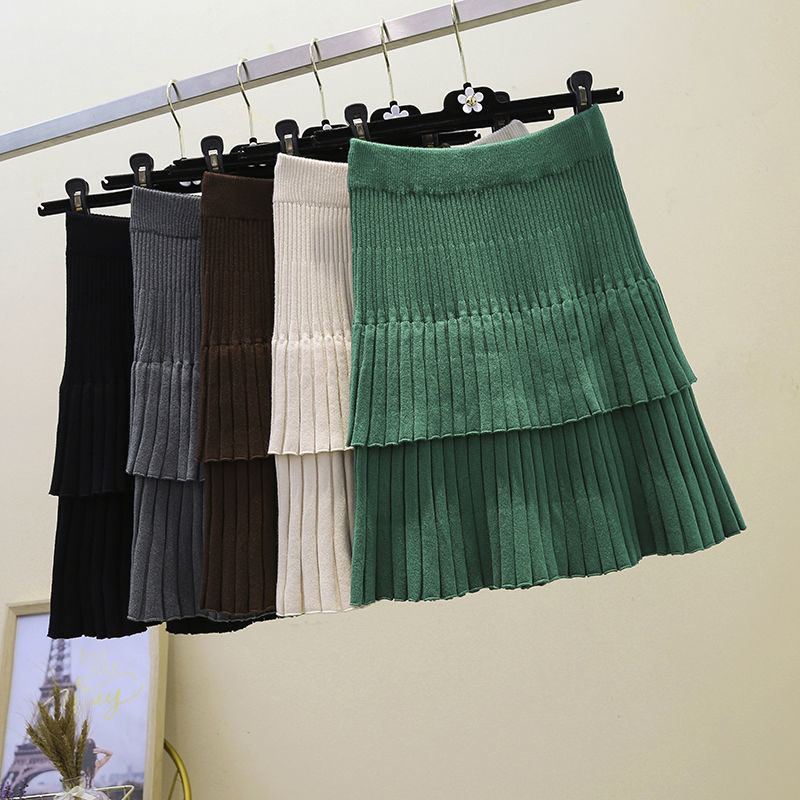 

a-line 2021 New mini-shirt thick autumn nightgown female skirt short sweater c10 4IU1, Heise