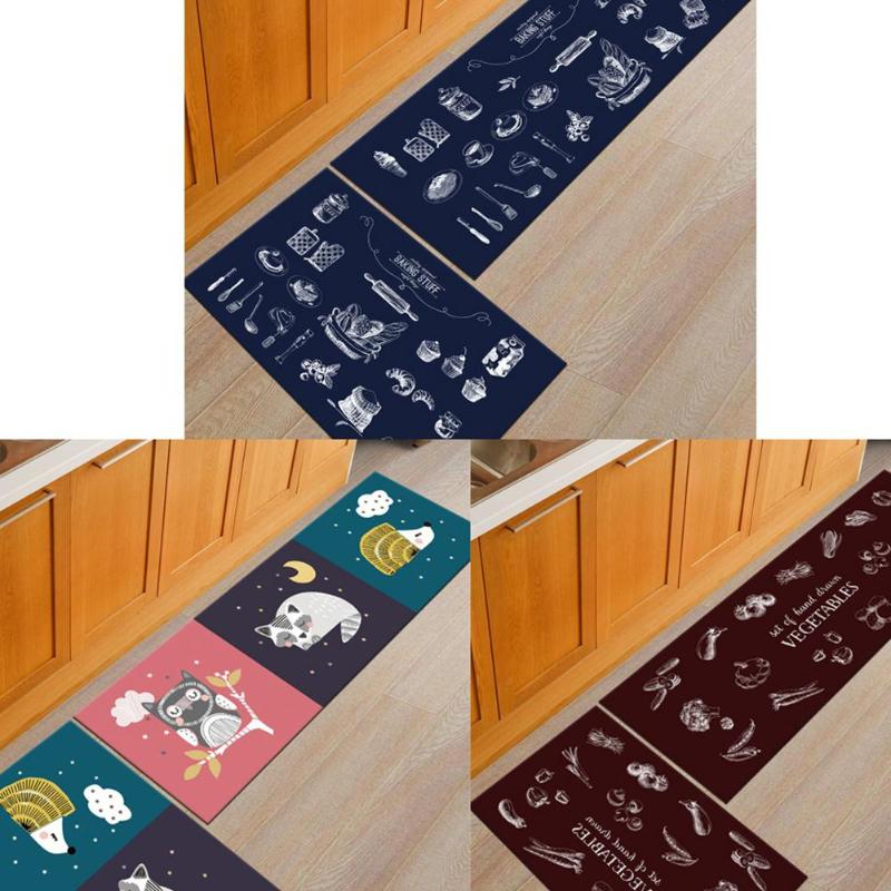 

Non Slip Water Absorption Rectangle Carpet Floor Mat for Home Kitchen Corridor, 40x60cm